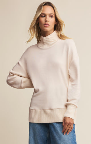 Sable Luxe Mock Neck Top