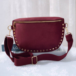 Carina Suede Studded Crossbody Bag