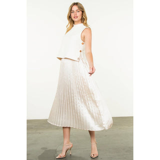 Pleated Skirt Dress