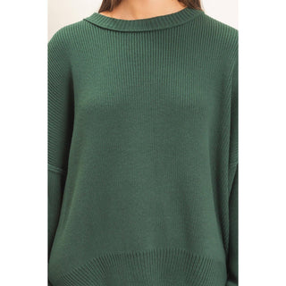 Ribbed Crew Neck Sweater