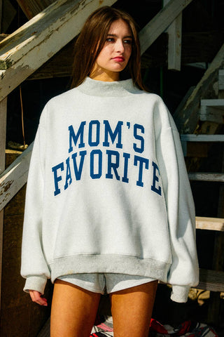 'DAD'S' & 'MOM'S' FAVORITE | Reversible Mock-Neck Sweatshirt