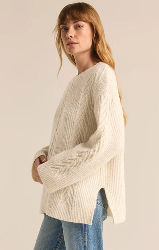 All That Glitters Cable Knit Sweater