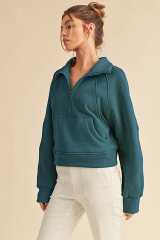 Dove Funnel Neck Half Zip