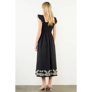 Shleby Embroidered Midi Dress