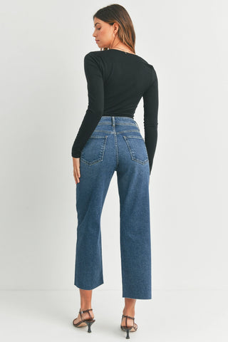 High Rise Utility Wide Leg Jean