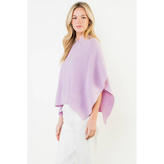Ribbed Knit Poncho Top