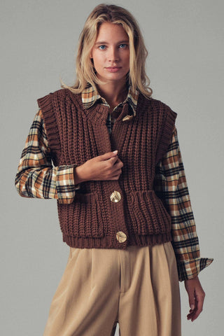 Chunky Knit Sweater Vest