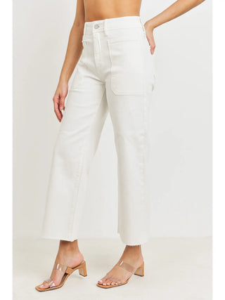 High Rise Utility Wide Leg Jean