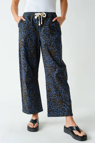 Leopard Lounge Wide-Leg Pants