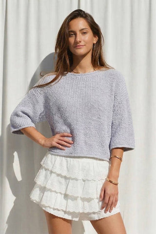The Favorite 3/4 Sleeve Crew Neck Sweater