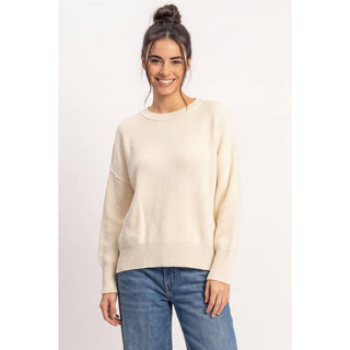 Ribbed Crew Neck Sweater