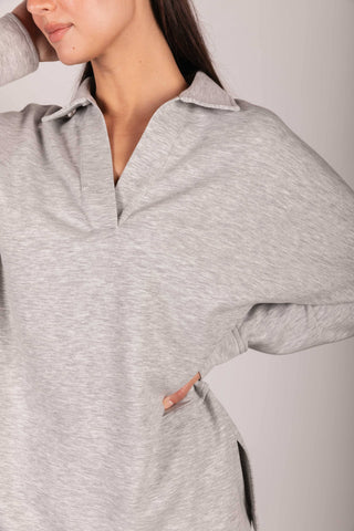 Butter Modal Collared Long Sleeve Top