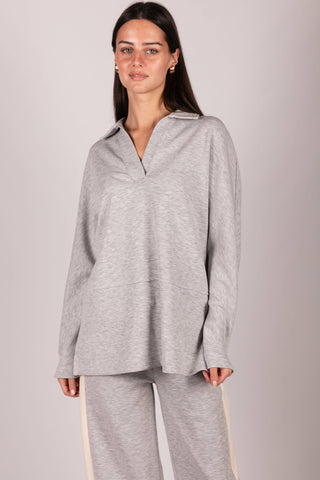 Butter Modal Collared Long Sleeve Top