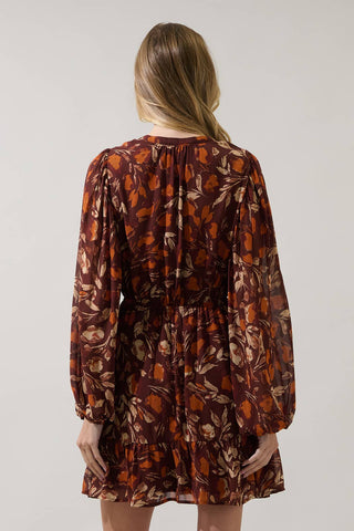 Paxton Balloon Sleeve Mini Dress Autumn