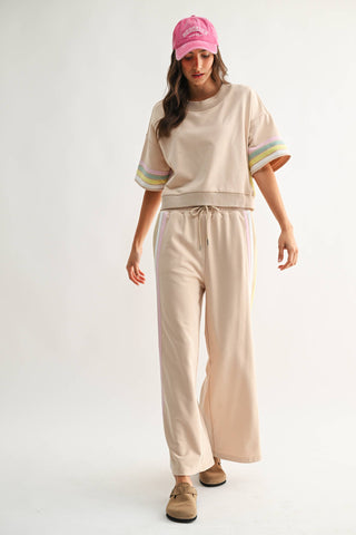 Pastel Stripe Luxe Lounge Set