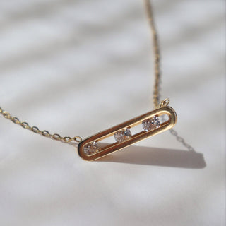 Lumi Bar CZ Necklace