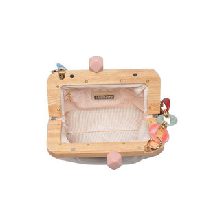 Talullah Rainbow Resin Handle Clutch/Crossbody Bag