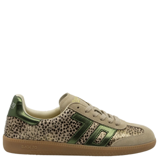 Cloud W26 in Pois Gold Forest Sneakers