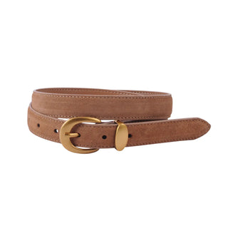 Suede Belt w/ Gold Buckle