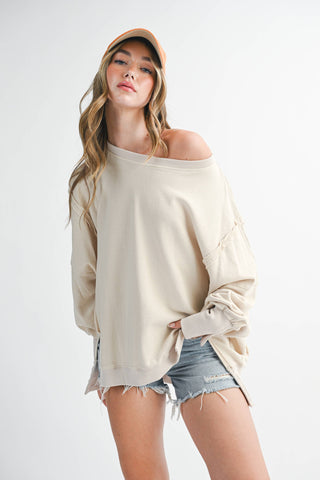 Oversized Seam Detail Pullover