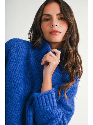 Brushed Mock Neck Sweater