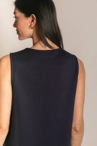 Butter Modal Sleeveless Flutter Skirt Mini Dress