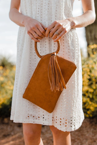 Leather Wristlet Clutch