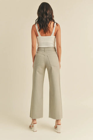 High Rise Utility Wide Leg Jean