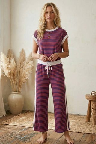 Ribbed Striped 4th of July Lounge Set