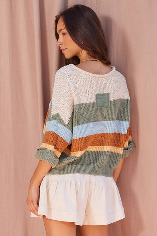 All Season 3/4 Sleeve Knit Sweater