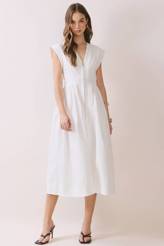 connie midi dress Connie Eco Vero Midi Dress in BLUE MULTI