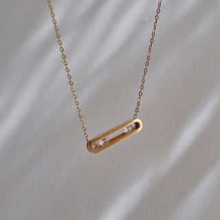 Lumi Bar CZ Necklace