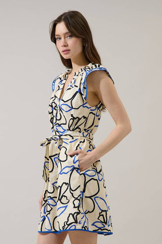 Tercy Floral Olera Ruffle Mini Dress