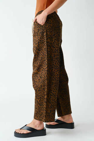 Leopard Lounge Wide-Leg Pants