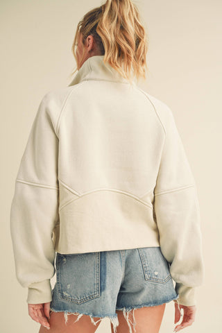 Dove Funnel Neck Half Zip