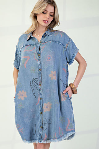 Twill Denim Dress