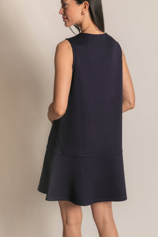 Butter Modal Sleeveless Flutter Skirt Mini Dress