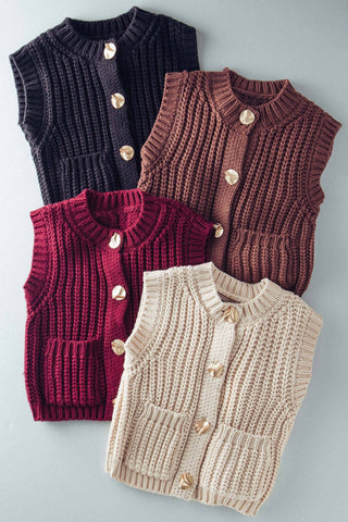 Chunky Knit Sweater Vest