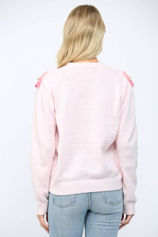 Scallop Ruffle Cardigan Sweater