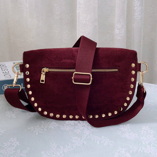 Carina Suede Studded Crossbody Bag