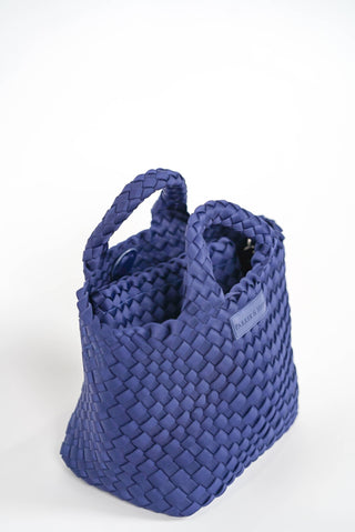 Navy Woven Mini Tote