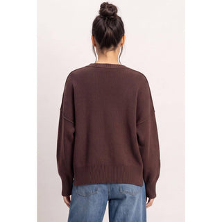 Ribbed Crew Neck Sweater