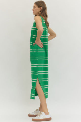 Polo Stripe Midi Dress