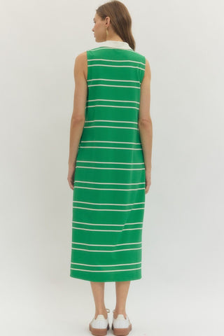 Polo Stripe Midi Dress