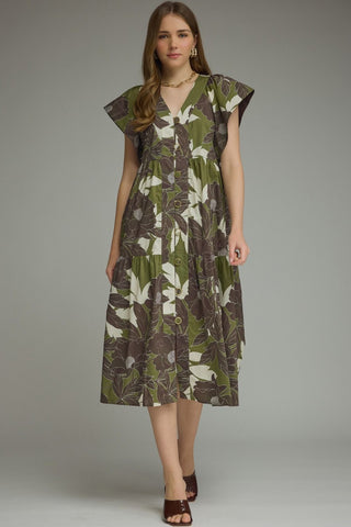 Greene Floral Midi Dress