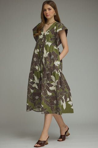 Greene Floral Midi Dress