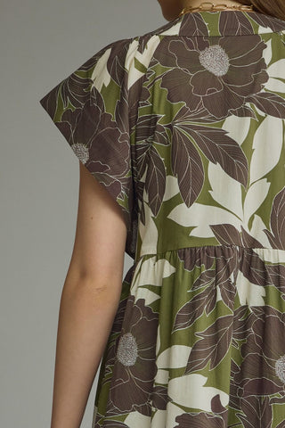 Greene Floral Midi Dress