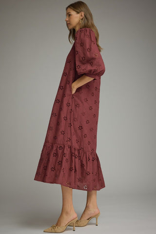 Lucy Eyelet Midi Dress