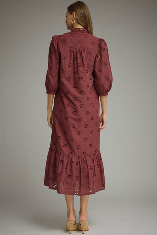 Lucy Eyelet Midi Dress