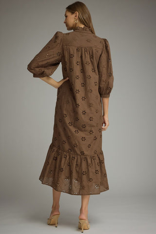 Lucy Eyelet Midi Dress
